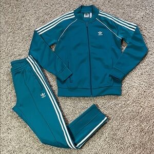 Adidas Classics SST Turquoise Tracksuit